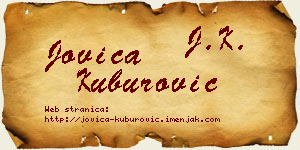 Jovica Kuburović vizit kartica